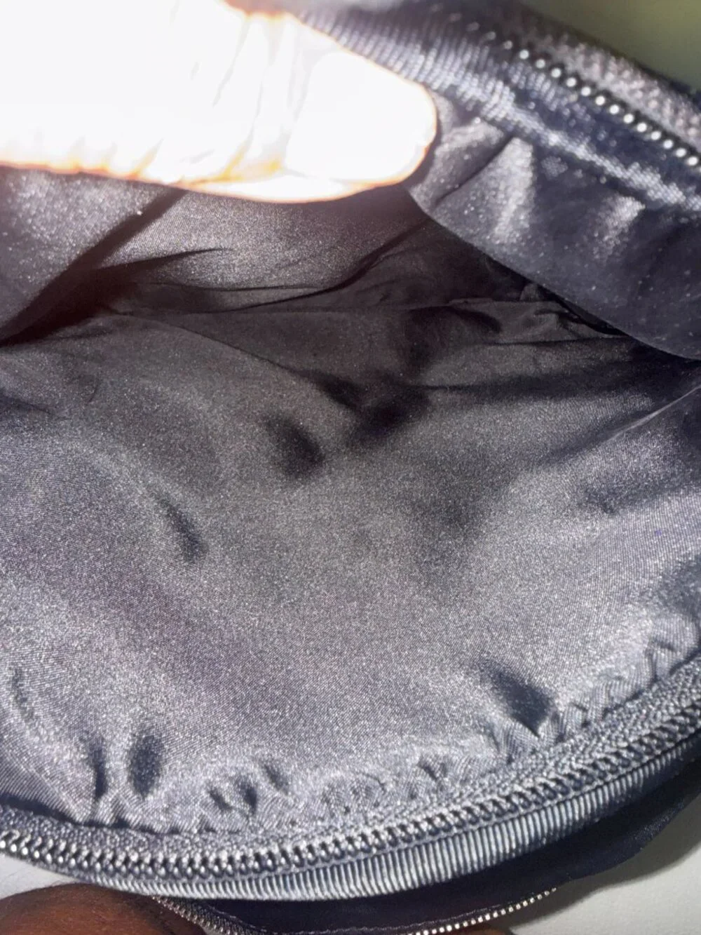 LULULEMON BLACK NYLON EVERYDAY BACKPACK SILVER HARDWARE FULL SIZE 15 X 12X7